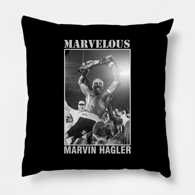 marvin hagler - marvelous Pillow by KyleCreated