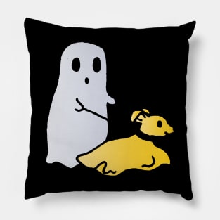 ghost walking dog Pillow