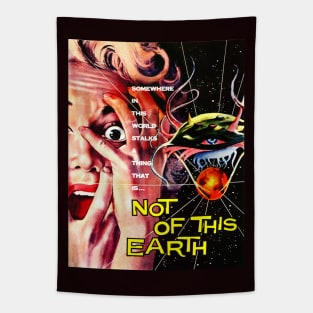 Classic Science Fiction Movie Poster - Not of This Earth Tapestry