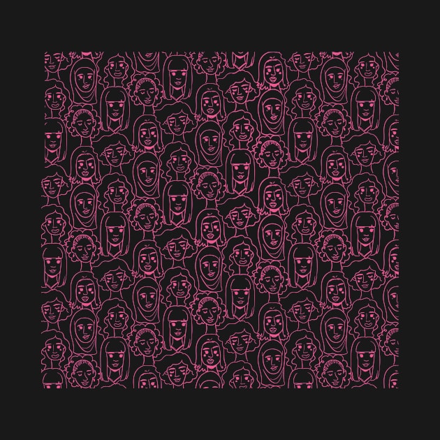 Pink female pattern design by janvandenenden