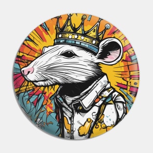Rat King street art Pin
