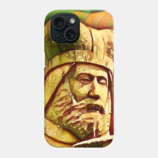 Geoffrey of Monmouth Snow Colourful Portrait | Geoffrey of Monmouth Artwork 15 Phone Case