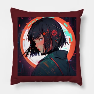 Cyberpunk Girl Pillow