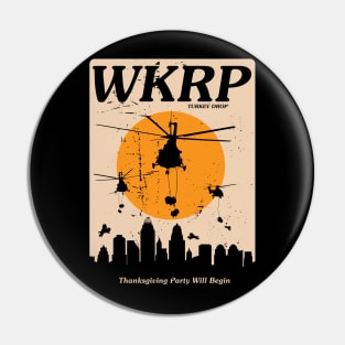 WKRP Turkey Drops Vintage Pin