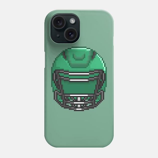 Helmet Dark Green Phone Case by PixelCarvel