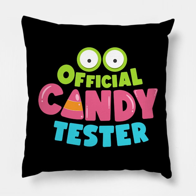 Halloween Official Candy Tester Pillow by JabsCreative