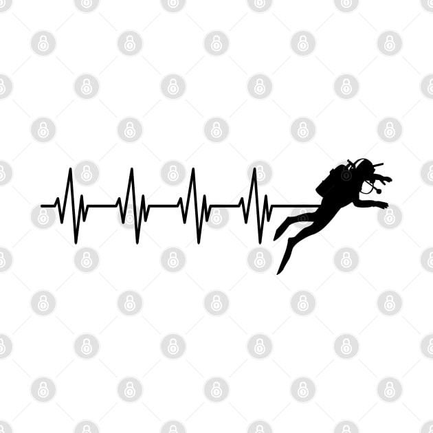 Scuba diver heartbeat by KC Happy Shop