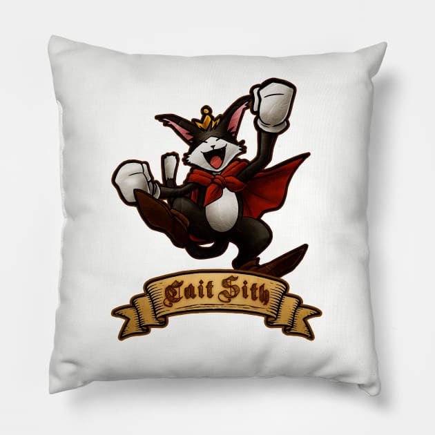 Cait sith Pillow by mcashe_art