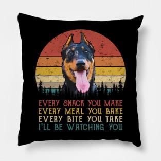 Retro Beauceron Every Snack You Make Every Meal You Bake Pillow