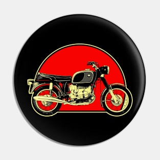 1969 R75-5 Retro Red Circle Motorcycle Pin