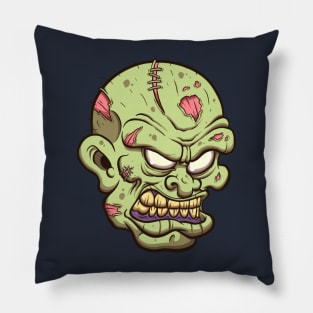 Angry Zombie Hea Pillow