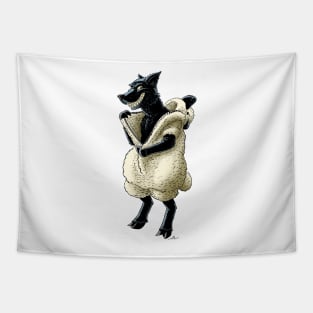 Wolf in Sheeps Clothing Tapestry