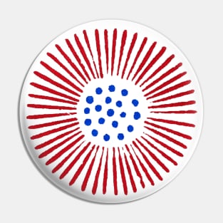 Patriotic Fireworks Pin