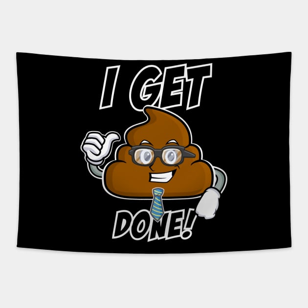 Poop Emoji - Get@#@# Done Tapestry by 2COOL Tees