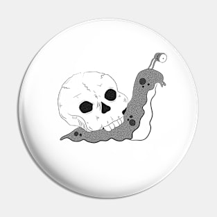 snall in skull Pin