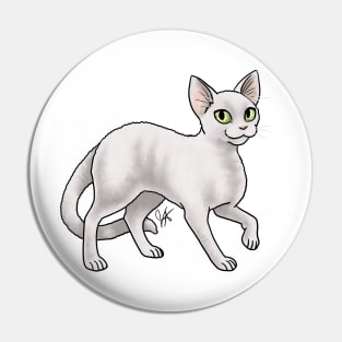 Cat - Devon Rex - White Pin