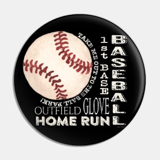 Baseball Art 2 Pin