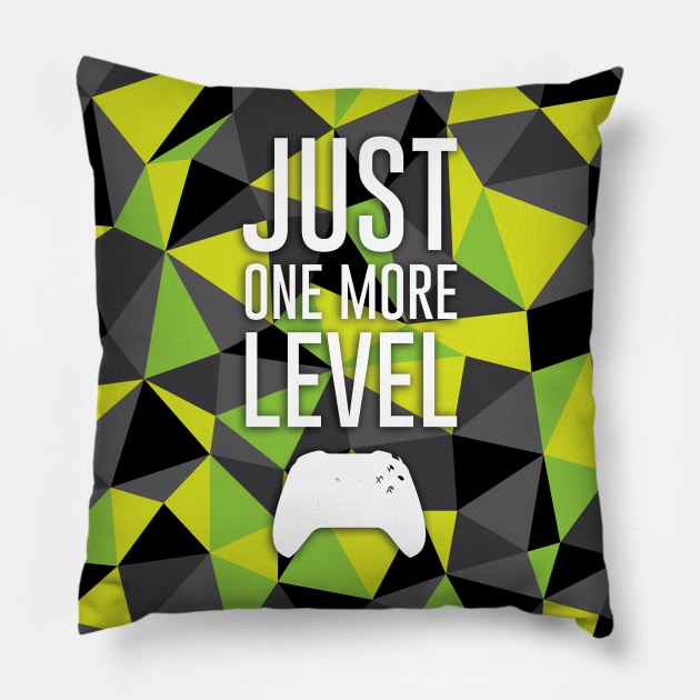 Gamer Just One More Level Pillow by polliadesign