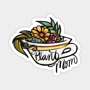 Plant Mom Fancy Cup Magnet