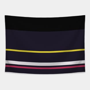 A singular adaptation of Very Light Pink, Dark, Smoky Black, Dark Pink and Piss Yellow stripes. Tapestry