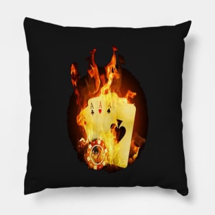 Flaming Cards Pillow