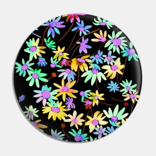 Daisies Spring Countryside Neon Pin