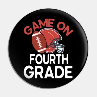 Football Player Student Back To School Game On Fourth Grade Pin