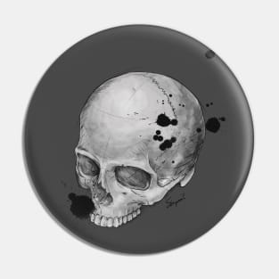 Skull Ink Drawing Pin