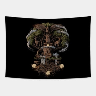 Yggdrasil Norse Mythology Viking Pagan Tree of Life Tapestry