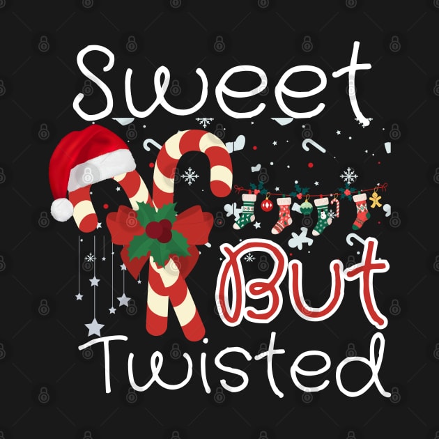 Sweet But Twisted Candy Cane Christmas Design by click2print