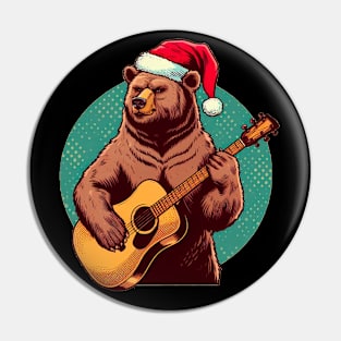 Oso navideño con guitarra 3 Pin