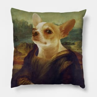 Mona Lisa Chihuahua Pillow