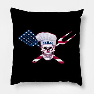 bbq pirate style with an American twist Pillow