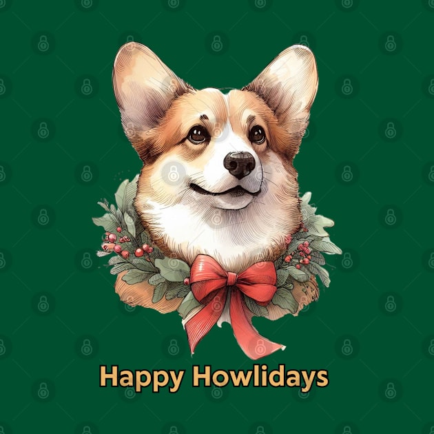 Happy howlidays Corgi by ZogDog Pro