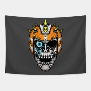 Fantasy Football Skeleton Orange 2 Tapestry