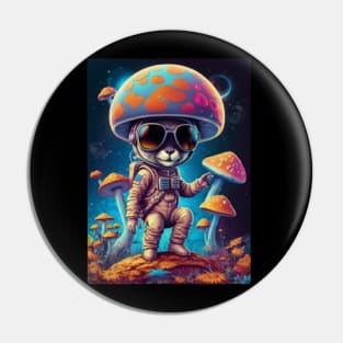 Techno Astronaut T-Shirt - Techno Organism - Catsondrugs.com - Techno, rave, edm, festival, techno, trippy, music, 90s rave, psychedelic, party, trance, rave music, rave krispies, rave flyer Pin