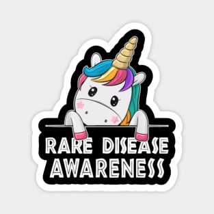 Unicorn Lovers Rare Disease Awareness Funny Magnet