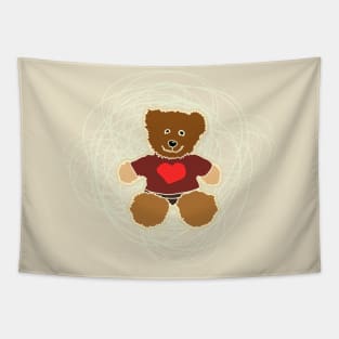 adorable brown bear doll Tapestry