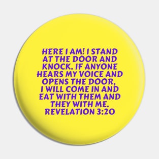 Bible Verse Revelation 3:20 Pin