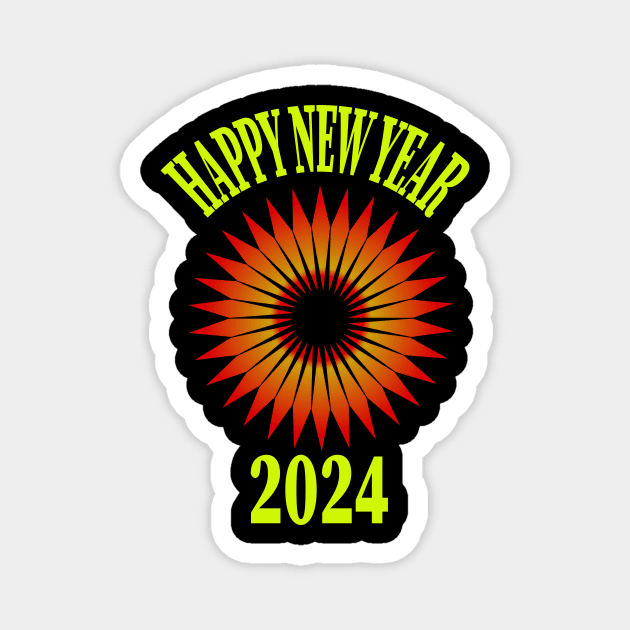 happy new year 2024 Magnet by Holisudin 