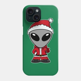 Santa Gray Space Alien Phone Case