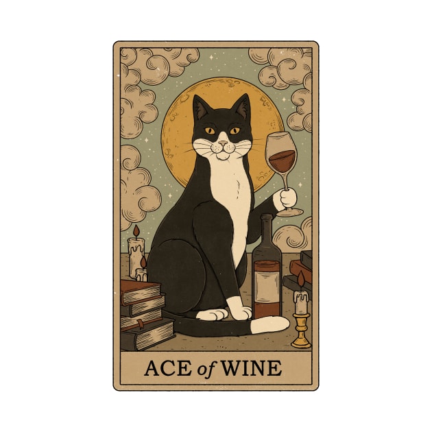 Ace of Wine - Cats Tarot by thiagocorrea