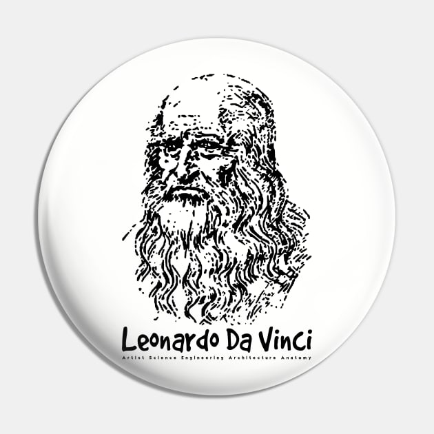 Leonardo Da Vinci Pin by KewaleeTee