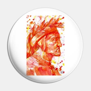 DANTE ALIGHIERI - after RAPHAEL - watercolor portrait Pin