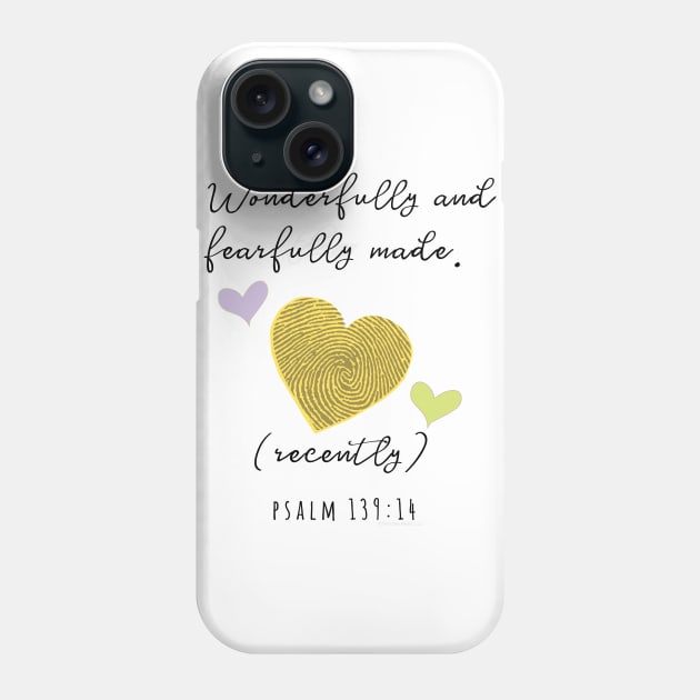 Baby is fearfully and wonderfully made Phone Case by Third Day Media, LLC.