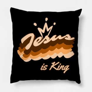 Jesus is King, Christian design Pillow