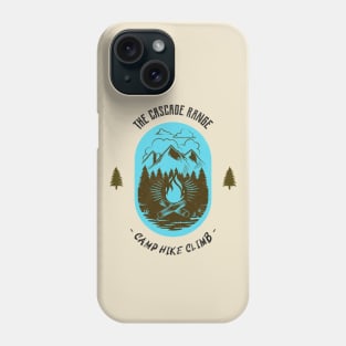 The Cascade Range Camp Hike Climb - Blue Phone Case