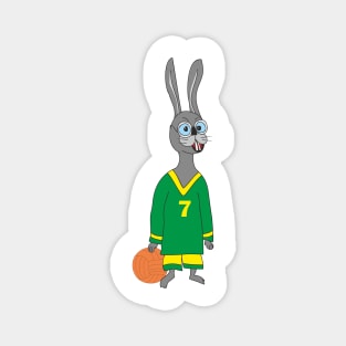 Funny Rabbit basketball player Magnet