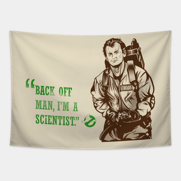 Back Off, I'm a Scientist. Tapestry by PaybackPenguin