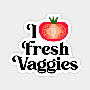 I Heart Fresh Vaggies // Lesbian Gay Pride Design Magnet